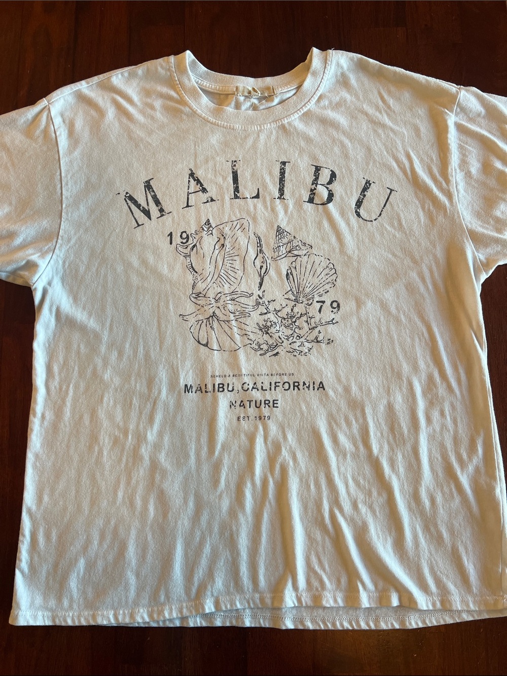 Chelsea & Violet White Malibu Graphic Short Sleeve Tee
